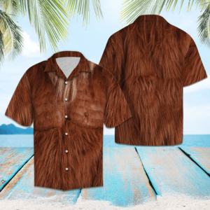 Beach Hawaiian Shirts Hawaiian Aloha Hawaiian Shirtss Brown Bigfoot  - Thelegend59