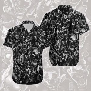 Beach Hawaiian Shirts Hawaiian Aloha Hawaiian Shirtss Devil Clown  - Thelegend59
