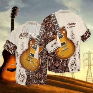 Beach Hawaiian Shirts Hawaiian Aloha Hawaiian Shirtss Guitar Lover  - Thelegend59