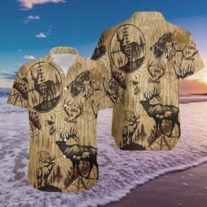 Beach Hawaiian Shirts Hawaiian Aloha Hawaiian Shirtss Id Rather Be Hunting  - Thelegend59
