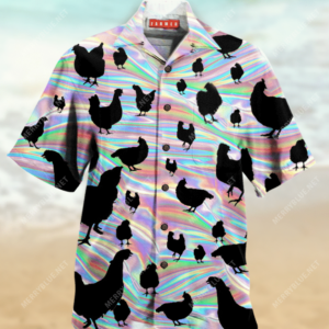 Beach Hawaiian Shirts Order Awesome Chicken Hawaiian Shirt  - Thelegend59
