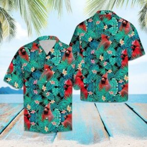 Beach Hawaiian Shirts Order Cardinal Tropical Hawaiian Shirt  - Thelegend59