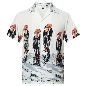 Beach Hawaiian Shirts Order Mens Hawaiian Shirt Flamingos  - Thelegend59