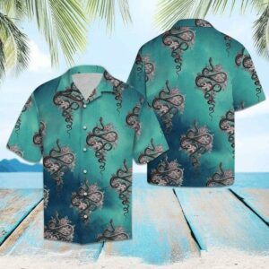 Beach Hawaiian Shirts Order Snake Flower Hawaiian Shirt  - Thelegend59