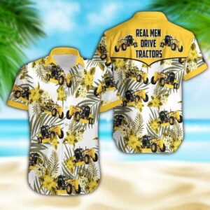 Beach Hawaiian Shirts Order The Real Men Drive Tractors Hawaiian Aloha Hawaiian Shirtss  - Thelegend59