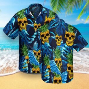 Beach Hawaiian Shirts Order Tropical Skull Hawaiian Shirt  - Thelegend59