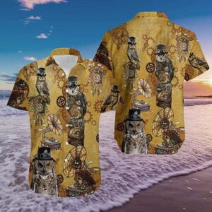 Beach Hawaiian Shirts Owl Vintage Hawaiian Aloha Hawaiian Shirtss  - Thelegend59