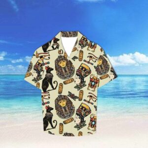 Beach Hawaiian Shirts Pharaoh Ancient Egypt Hawaiian Aloha Hawaiian Shirtss  - Thelegend59