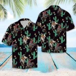 Beach Hawaiian Shirts Rodeo Cactus Pattern Hawaiian Aloha Hawaiian Shirtss  - Thelegend59