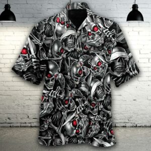 Beach Hawaiian Shirts Hawaiian Shirtskull With Red Eyehawaiian Shirts Hawaiian Aloha Hawaiian Shirts  - Thelegend59