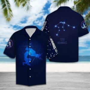 Beach Hawaiian Shirts Shop Aquarius Horoscope Hawaiian Shirt  - Thelegend59