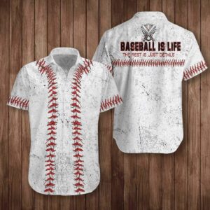 Beach Hawaiian Shirts Shop Baseball Is Life The Rest Is Just Details Hawaiian Aloha Hawaiian Shirts L  - Thelegend59