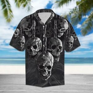 Beach Hawaiian Shirts Shop Chained Skull Hawaiian Shirt  - Thelegend59
