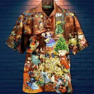Beach Hawaiian Shirts Shop Hawaiian Aloha Hawaiian Shirtss Mouse Lets Party When No Hooman At Home Christmas  - Thelegend59