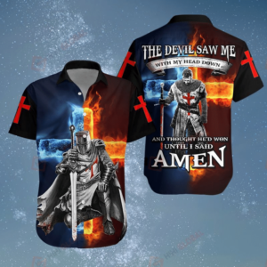 Beach Hawaiian Shirts Shop Knight Templar Hawaiian Shirt  - Thelegend59