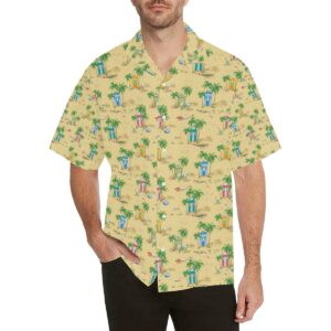 Beach Themed Pattern Print Design Hawaiian Shirt  - Thelegend59