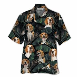 Beagle Black Unique Design Unisex Hawaiian Shirt  - Thelegend59