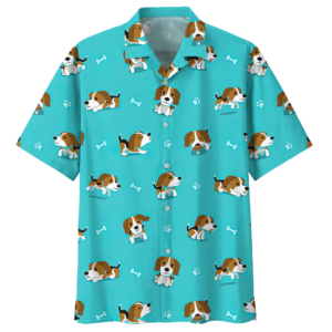 Beagle Blue Amazing Design Unisex Hawaiian Shirt  - Thelegend59
