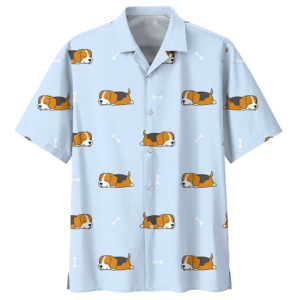 Beagle Blue High Quality Unisex Hawaiian Shirt  - Thelegend59