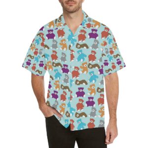 Bear Cute Pattern Print Design Hawaiian Shirt  - Thelegend59