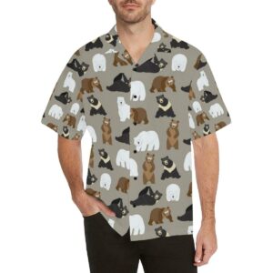 Bear Pattern Print Design Be Hawaiian Shirt  - Thelegend59