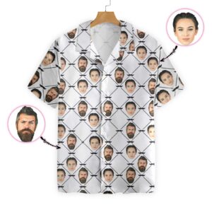 Beard Personalized Couples Face Custom Hawaiian Shirt  - Thelegend59