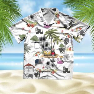 Bearded Collie Hawaiian Shirt Hawaii Beach Retro  - Thelegend59