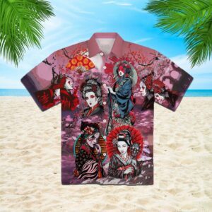 Beautiful Japanese Geisha Dream Hawaiian Shirt  - Thelegend59