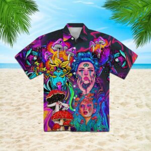 Beauty Psychic Hippies Mushroom Hawaiian Shirt  - Thelegend59