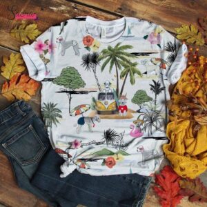 Bedlington Terrier Hawaii Beach Retro  - Thelegend59