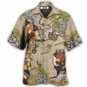 Beer Viking Drinking Beer - Hawaiian Shirt - For Men And Women - Kids  - Thelegend59
