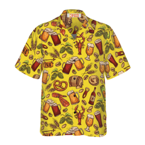 Beer Yellow Hawaiian Shirt - For Men And Women - Kids  - Thelegend59
