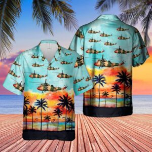 Belgian Air Force Westland Sea King Blue Unique Design Unisex Hawaiian Shirt  - Thelegend59