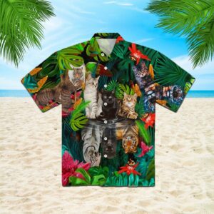 Believe In Yourself Cat Tiger Hawaiian Shirt  - Thelegend59