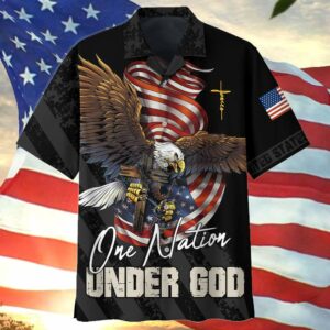 Believe Jesus - Eagle One Nation Under God Hawaiian Aloha Hawaiian Shirtss  - Thelegend59