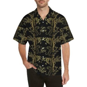 Bengal Tiger And Tree Pattern Men'S All Over Print Hawaiian Shirt  - Thelegend59