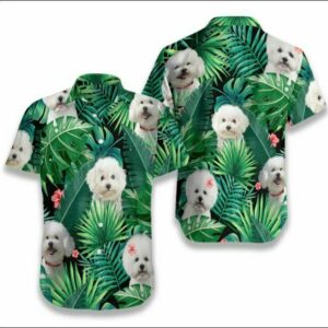 Bichon Frise Tropical Hawaiian Shirt  - Thelegend59