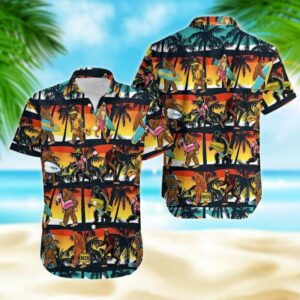 Bigfoot Activities With The Sunset Vacation Hawaiian Aloha Hawaiian Shirtss  - Thelegend59