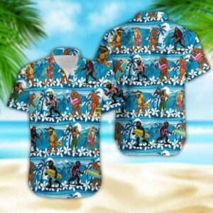 Bigfoot Activitiesn Blue Vacation Hawaiian Aloha Hawaiian Shirtss  - Thelegend59