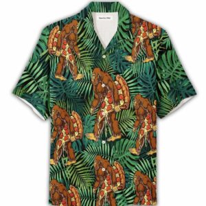 Bigfoot Like Pizza - And Do You Like Me Hawaiian Unisex Aloha Hawaiian Shirtss  - Thelegend59