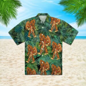 Bigfoot Like Pizza Camping Hawaiian Shirt  - Thelegend59