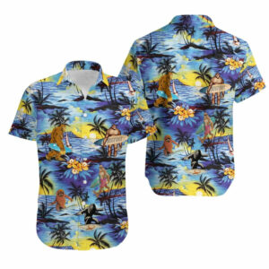 Bigfoot Sulfing - Bigfoot Hawaiian Graphic Print Short Sleeve  - Thelegend59