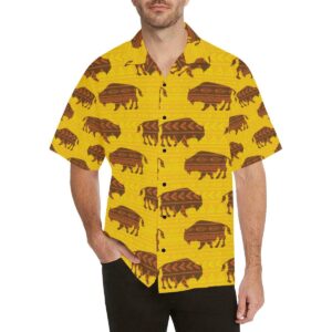Bison Native Pattern Print Design Hawaiian Shirt  - Thelegend59