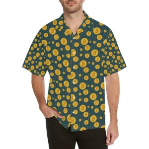 Bitcoin Pattern Print Design Hawaiian Shirt  - Thelegend59