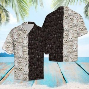 Black And White Cat Lover Unisex Hawaiian Shirts  - Thelegend59