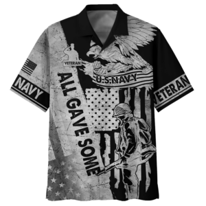 Black Eagle With Soldier All Gave Some U.S Navy Veteran Hawaiian Shirt - For Men And Women - Kids  - Thelegend59