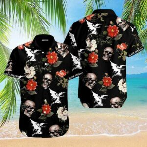 Black Sabbath Hawaiian Graphic Print Short Sleeve  - Thelegend59