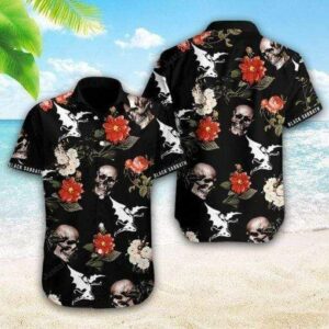 Black Hawaiian Shirtsabbath Hawaiian Shirtskull Aloha Tropical Hawaiian Shirt 3  - Thelegend59