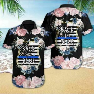 Black The Blue Hawaiian Shirt  - Thelegend59