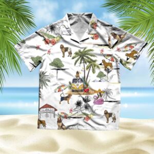 Bloodhound Hawaiian Shirt Hawaii Beach Retro  - Thelegend59
